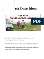 20 First Date İdeas