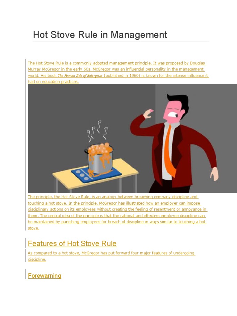 Hot Stove Rule in Management PDF Disciplines Applied Ethics