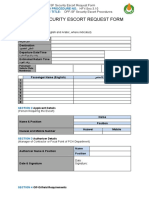 Opf-Sf Security Escort Request Form: Section 1