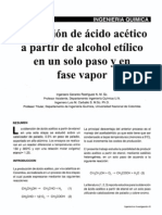 Acido Acetico A Partir de Alcohol Etilico