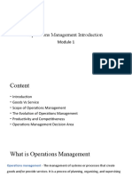 Operations Management Introduction