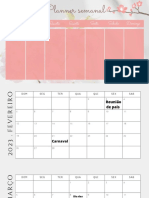 Segunda Terça Quarta Quinta Sexta Sábado Domingo: Planner Semanal