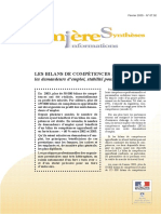 Premières Synthèses 2005-07-2 - Les Bilans de Compétences en Hausse Pour Les Demandeurs D'emploi, Stabilité Pour Les Salariés