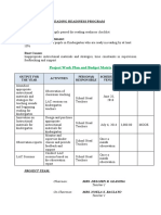 Project Work Plan and Budget Matrix