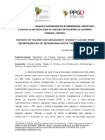 O Direito Das Crianças e Adolescentes - Dignidade - Um Estudo A Partir Da Metodologia