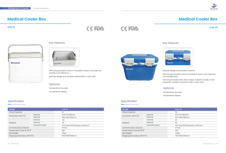 CLR-8 CLR-10 - Cooler Box | PDF | Refrigerator | Building Engineering