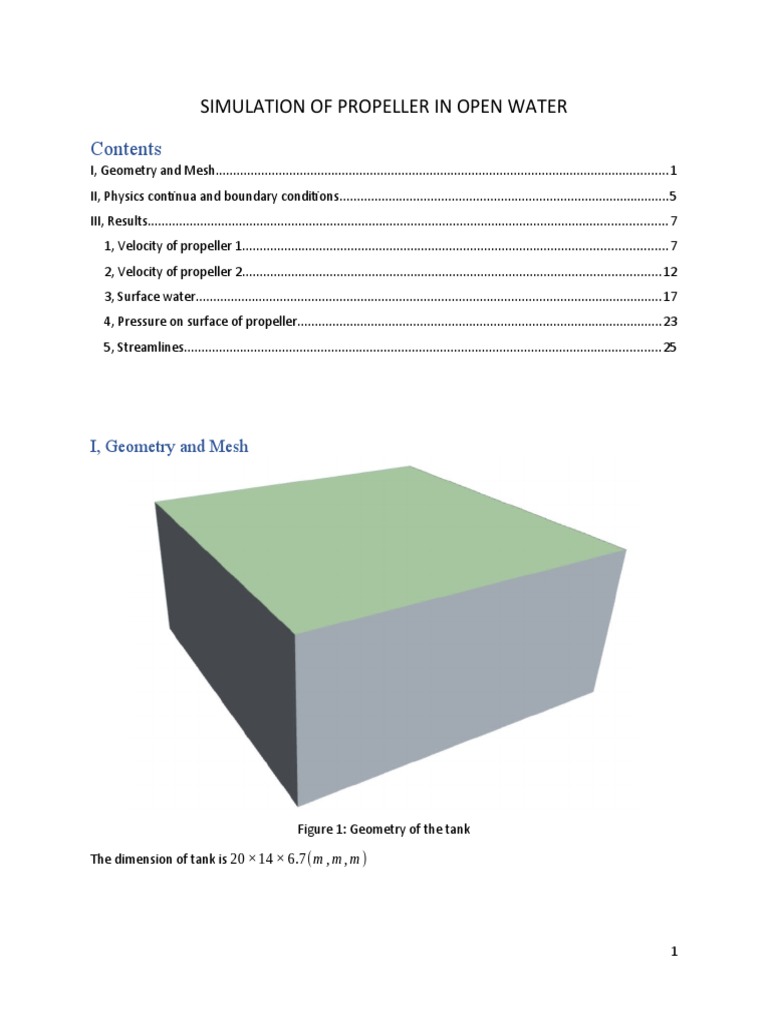 Simulation of Propeller in Open Water PDF Propeller Fluid Dynamics
