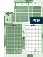 Weekly Planner Green April 2023
