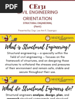 Civil Engineering Orientation