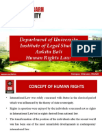 Department of University Institute of Legal Studies Ankita Bali Human Rights Law