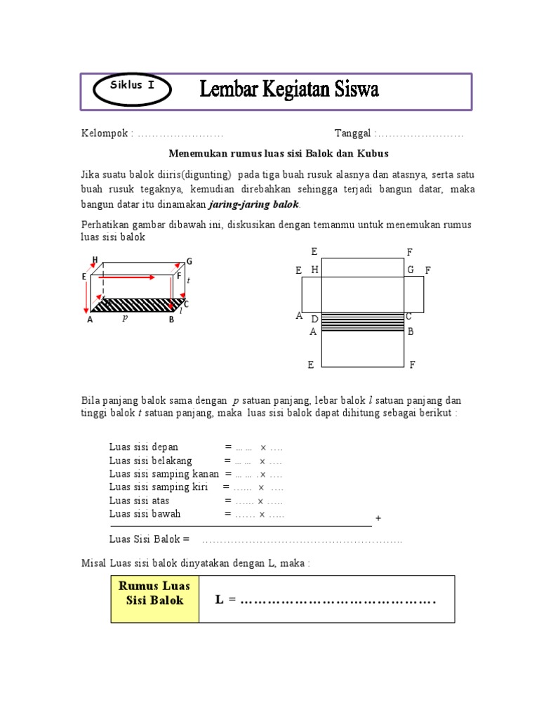 Rumus Luas dan Volume Balok | PDF