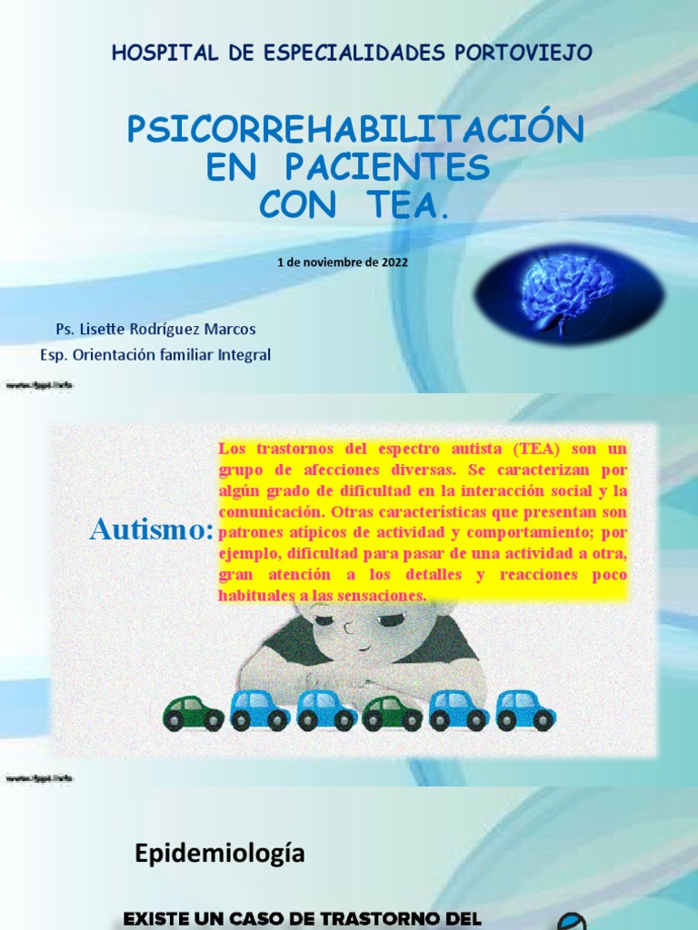 Psicorrehabilitación en Pacientes Con Tea.: Hospital de Especialidades ...