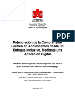 SEMINARIO Potenciacion de La Comprension Lectora en Adolescentes