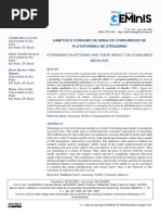 Hábitos e Consumo de Mídia Do Consumidor de Plataformas de Streaming