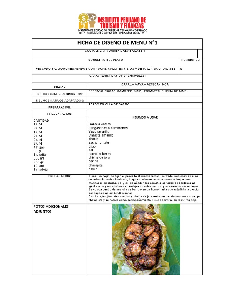 Menú de Platos Típicos Latinoamericanos | PDF | Cilantro | Salsa de tomate