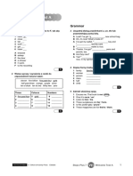 Welcome Unit Test A: Vocabulary Grammar