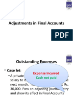 Adjustments in Final Accounts