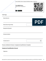 Process Validation Protocol - Equipment Qualification Template - SafetyCulture