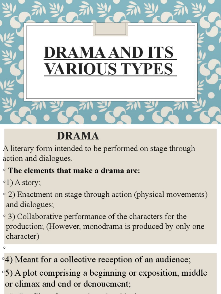 Types of Drama Explained | PDF | Comedy | Tragedy