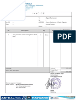 Fantasia Pools: Invoice