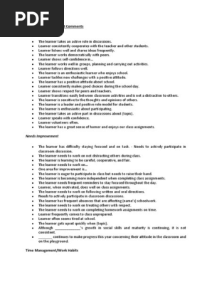 student progress report