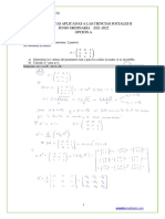 Matematicas Aplicadas A Las Ciencias Sociales Ii Junio Ordinaria 2021-2022 Opción A