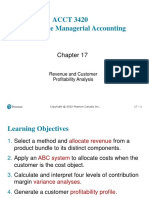 ACCT 3420 Intermediate Managerial Accounting: Revenue and Customer Profitability Analysis