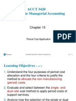 ACCT 3420 Intermediate Managerial Accounting: Period Cost Application