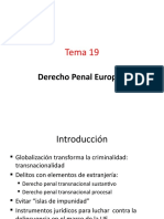 Tema 19: Derecho Penal Europeo