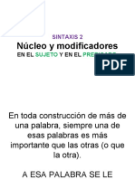 Núcleo y Modificadores: Sintaxis 2