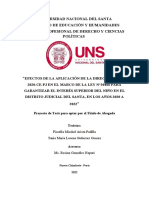 Universidad Nacional Del Santa Facultad de Educación Y Humanidades Escuela Profesional de Derecho Y Ciencias Políticas