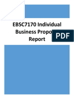 EBSC7170 Individual Bussiness Proposal Report