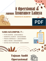 Audit Opersional & Audit Assurance Lainya: Presented By: Kelompok 7