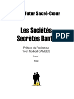 Les Societes Secretes Bantu