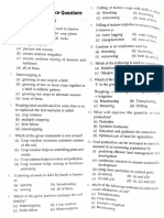 Multiple Choice Questions on Agriculture Topics