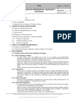 Manejo de Herramientas Manuales Y Electricas: Código: F-C-SEG-002