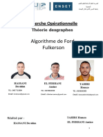 Algorithme de Ford-Fulkerson: Recherche Opérationnelle