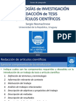 Metodologías de Investigación Y Redacción de Tesis Y Artículos Científicos