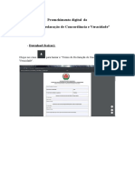 Preenchimento e Assinatura Do Termo de Declaração de Condordância e Veracidade