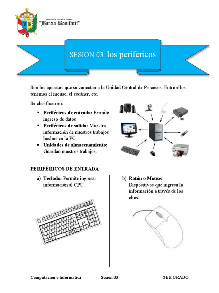 Sesion 02 - 3ero Primaria | PDF | Periférico | Hardware de la computadora