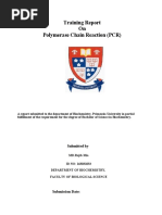 Training Report On Polymerase Chain Reaction (PCR) : Submitted by