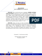 Declaração (Lei 11.788/2008, Art. 9º, Inciso V)