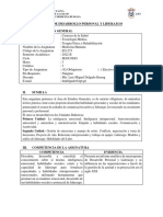 Sílabo de Desarrollo Personal Y Liderazgo I. Información General