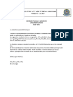 Unidad Educativa de Fuerzas Armadas "Fae N°3 Taura": Informe I Parcial Ii Quimestre Lengua Extranjera 2022 - 2023