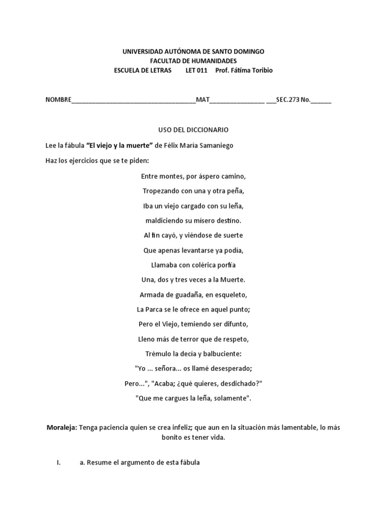 NOMBRE MAT SEC.273 No. PDF Diccionario Palabra