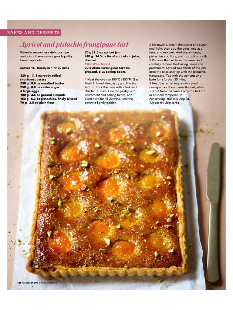 Apricot and Pistachio Frangipane Tart | PDF