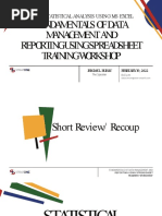 Statistical Analysis in Excel