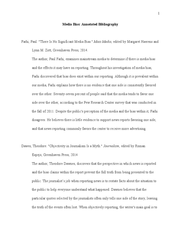 Media Bias in Journalism Analysis | PDF | Media Bias | News
