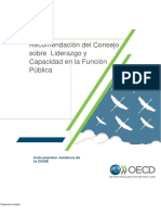 Recomendación Del Consejo Sobre Liderazgo y Capacidad en La Función Pública