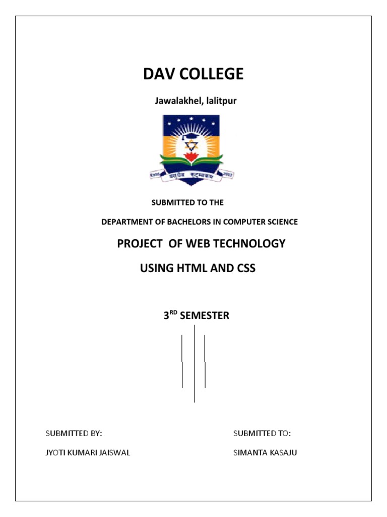 Web Technology Project Overview | PDF